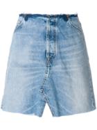 Iro Asymmetric Mini Denim Skirt - Blue