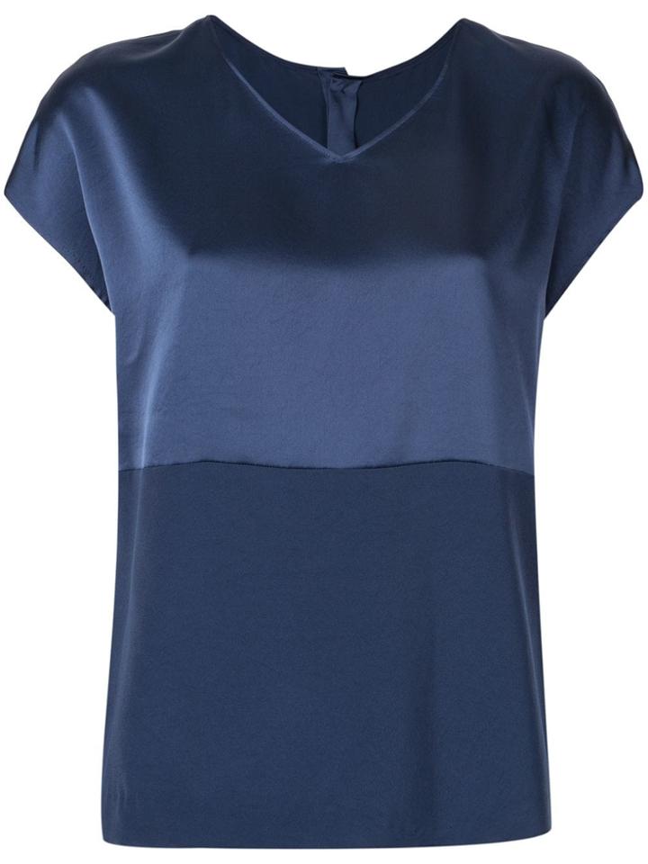 Knott Bi-material T-shirt - Blue