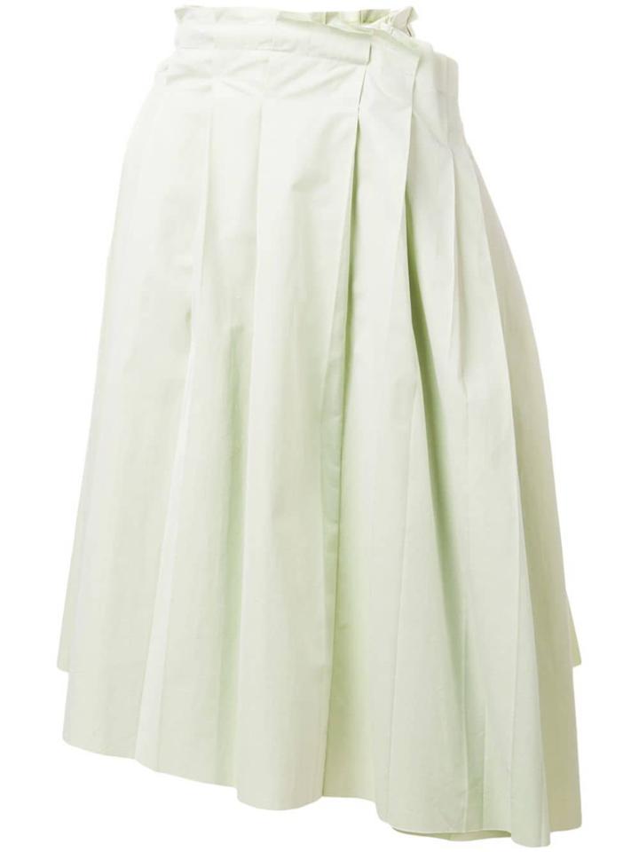 Maison Flaneur Asymmetric Midi Skirt - Green