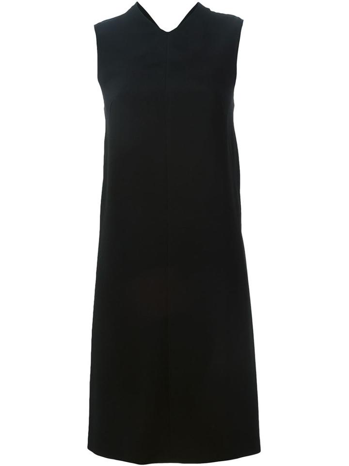 Joseph Sleeveless Shift Dress, Women's, Size: 40, Black, Viscose/acetate/spandex/elastane/silk