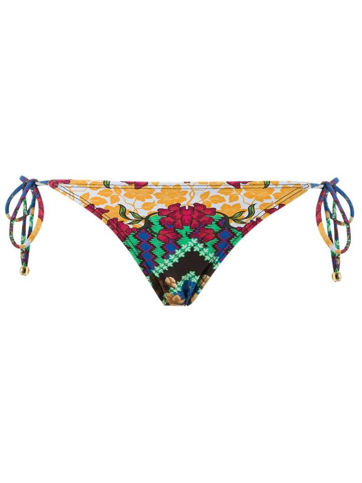 Blue Man Side-tie Print Bikini Bottom