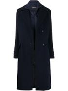 Emporio Armani Oversized Wool Coat - Blue