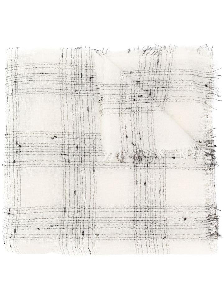 Faliero Sarti Patterned Scarf - White