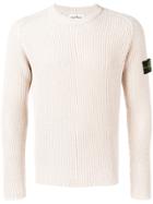 Stone Island Ribbed Knit Sweater - Neutrals