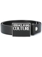 Versace Jeans Couture Logo Plaque Belt - Black