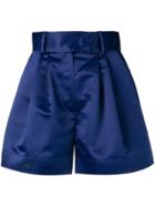 Styland Sheen Flared Shorts - Blue