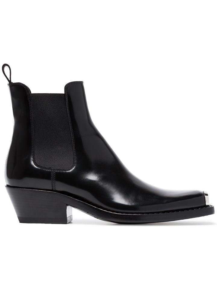 Calvin Klein 205w39nyc Claire 40 Western Ankle Boots - Black