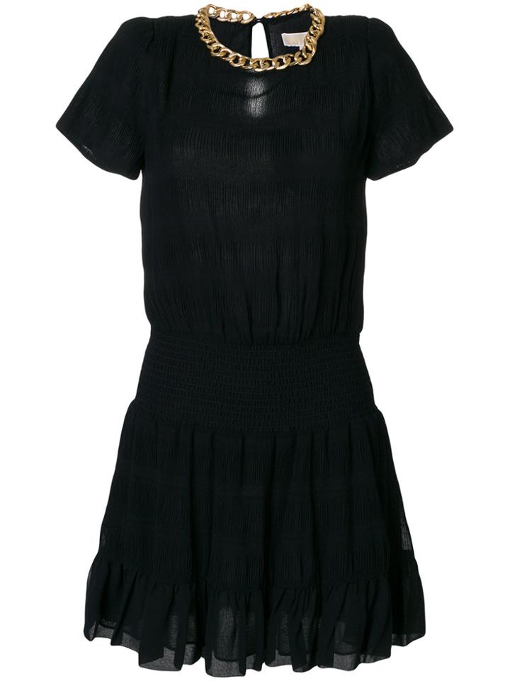 Michael Michael Kors Chain-embellished Mini Dress - Black