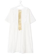 La Bottega Di Giorgia Teen Ruffle-trimmed Gathered Dress - Nude &