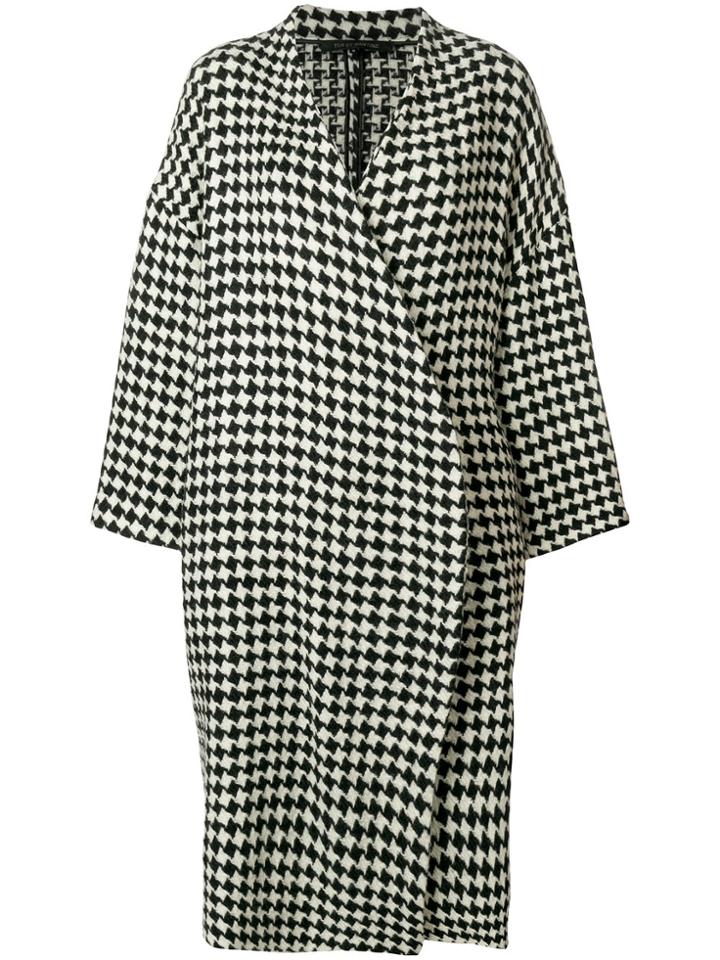 Ter Et Bantine Oversized Houndstooth Coat - Black