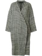 Ter Et Bantine Oversized Houndstooth Coat - Black
