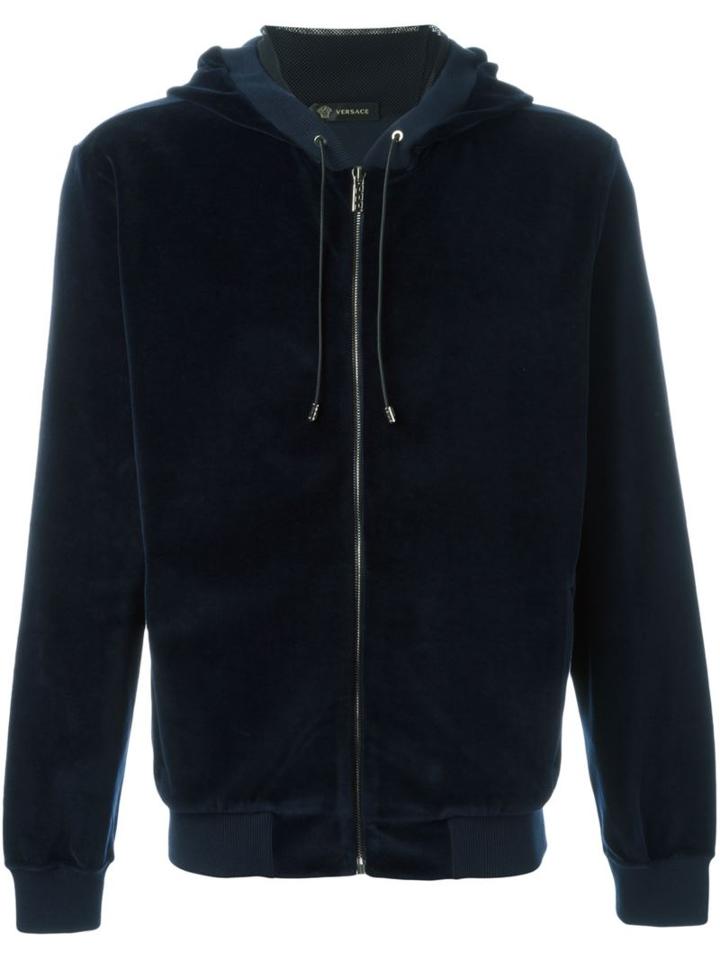Versace Medusa Velvet Zipped Up Hoodie