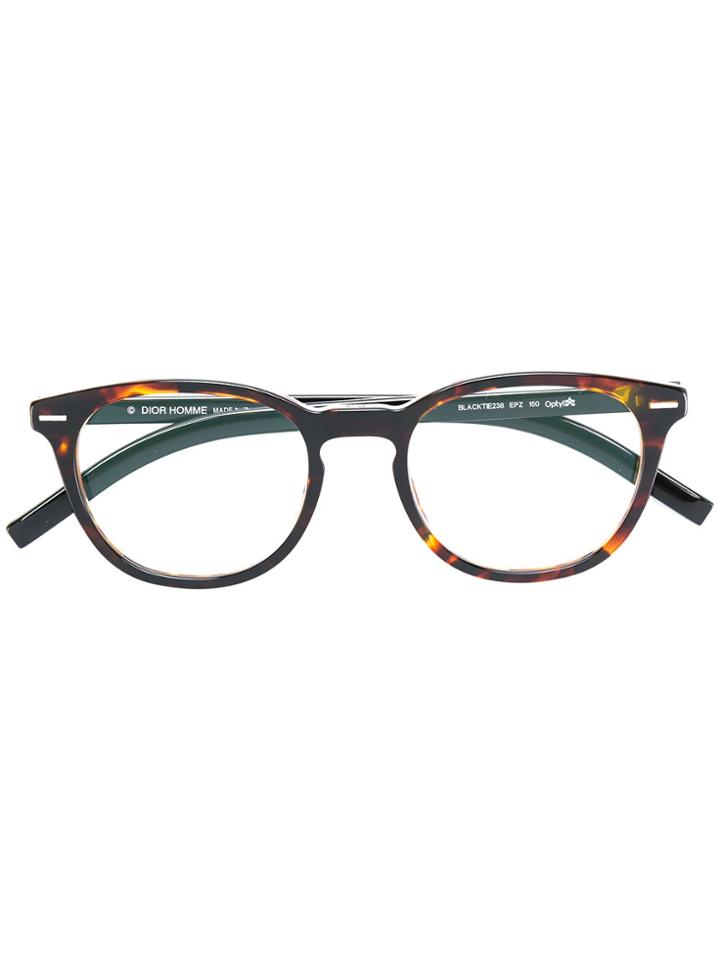 Dior Eyewear Black Tie 238 Glasses - Brown