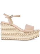 Schutz Pattern Weaved Wedges - Nude & Neutrals
