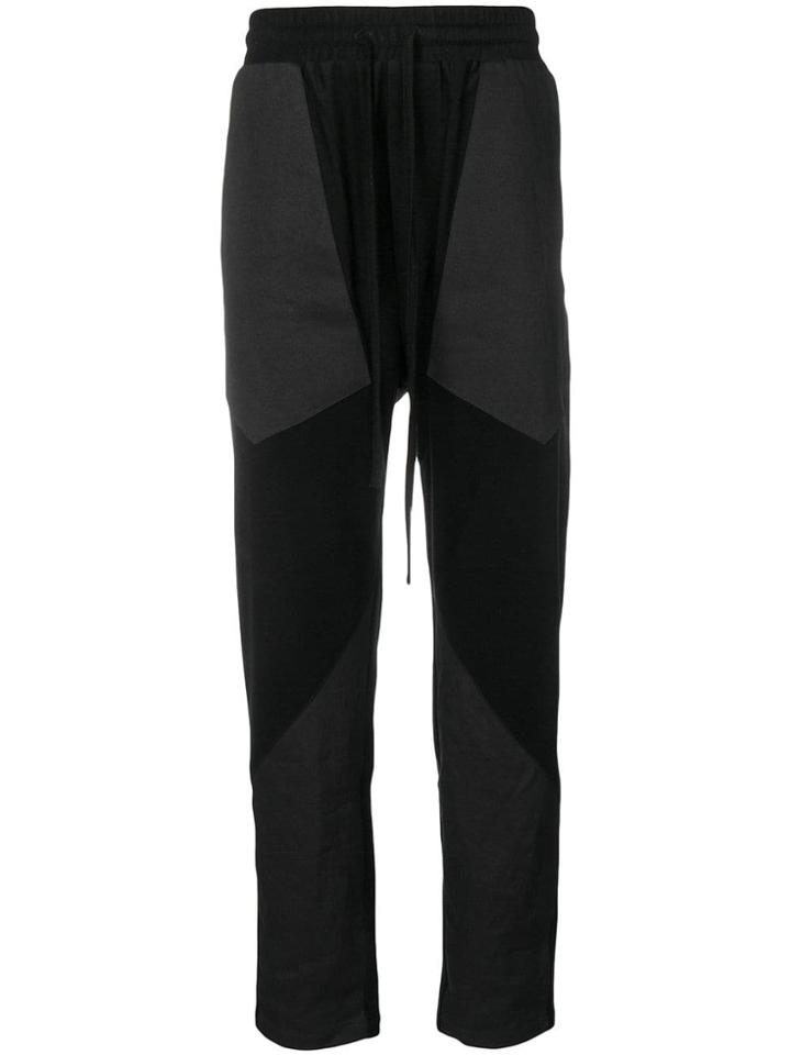 Forcerepublik Panelled Trousers - Black