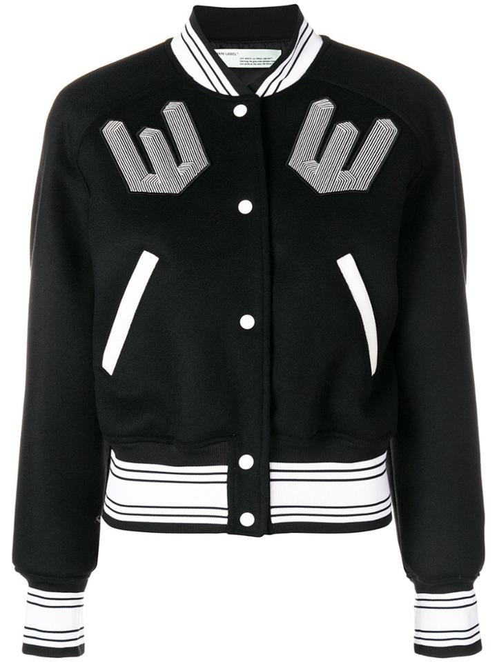 Off-white Patch Bomber Jacket - Black