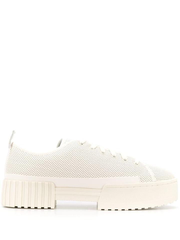 Diesel Low Top Platform Sneakers - White