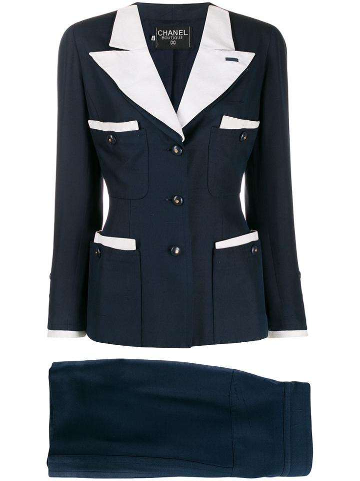 Chanel Pre-owned Suit 90s - Blue