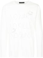 Roarguns Slogan Print Top - White