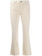 Fay Fringed Trim Flared Jeans - White