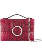 Orciani Fold Over Diamond Clutch - Pink & Purple