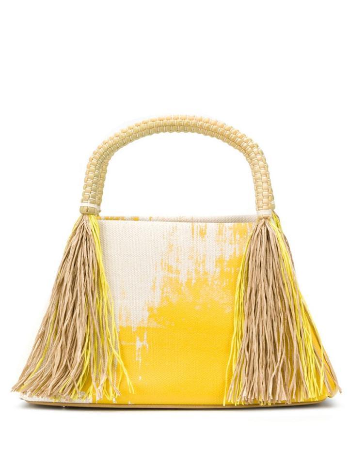 Issey Miyake Tasseled Tote - Yellow