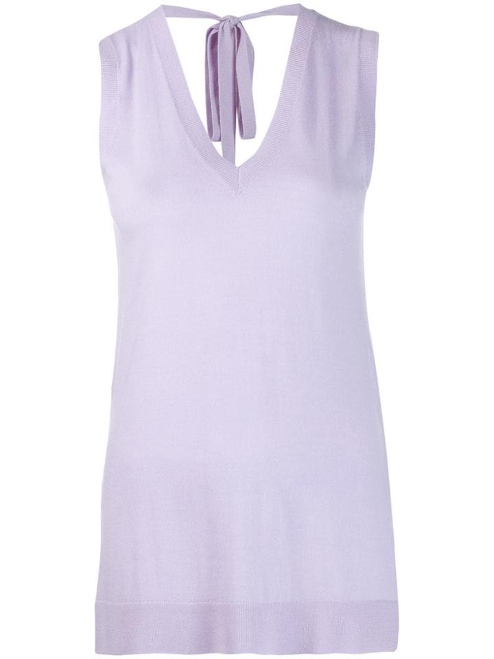 Pringle Of Scotland Tunic Knit Top - Purple