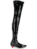 Gia Couture Thigh Boots - Black