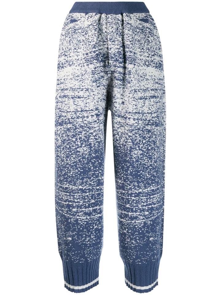 Miaoran Knitted Balloon Trousers - Blue
