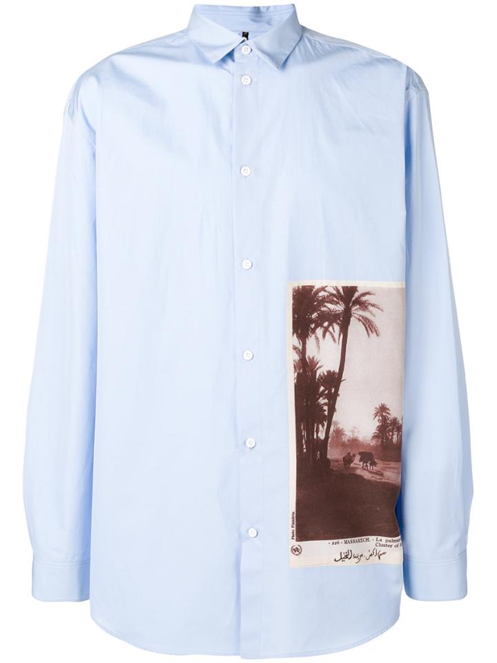 Oamc Marrakech Photo Print Shirt - Blue