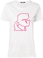 Karl Lagerfeld Ikonik Lightning Bolt T-shirt - Grey