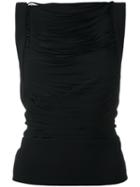 Tom Ford - Pleated Sleeveless Blouse - Women - Silk/polyester/spandex/elastane - 42, Black, Silk/polyester/spandex/elastane