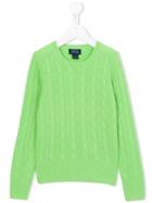 Ralph Lauren Kids - Cable Knit Jumper - Kids - Cashmere - 9 Yrs, Girl's, Green
