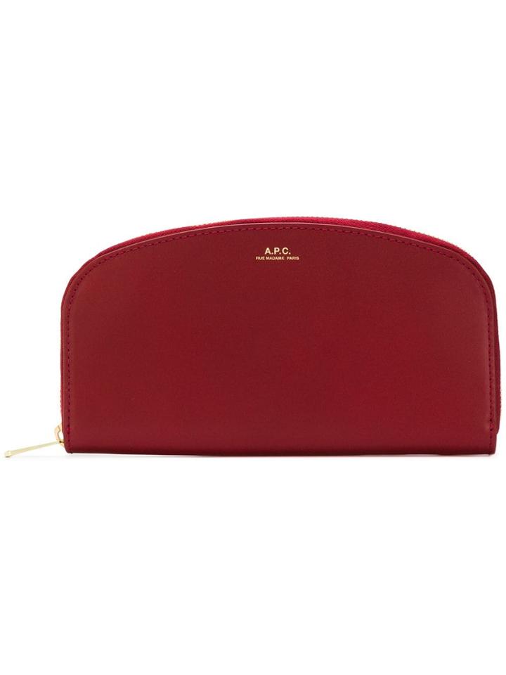 A.p.c. Zip Around Wallet - Red