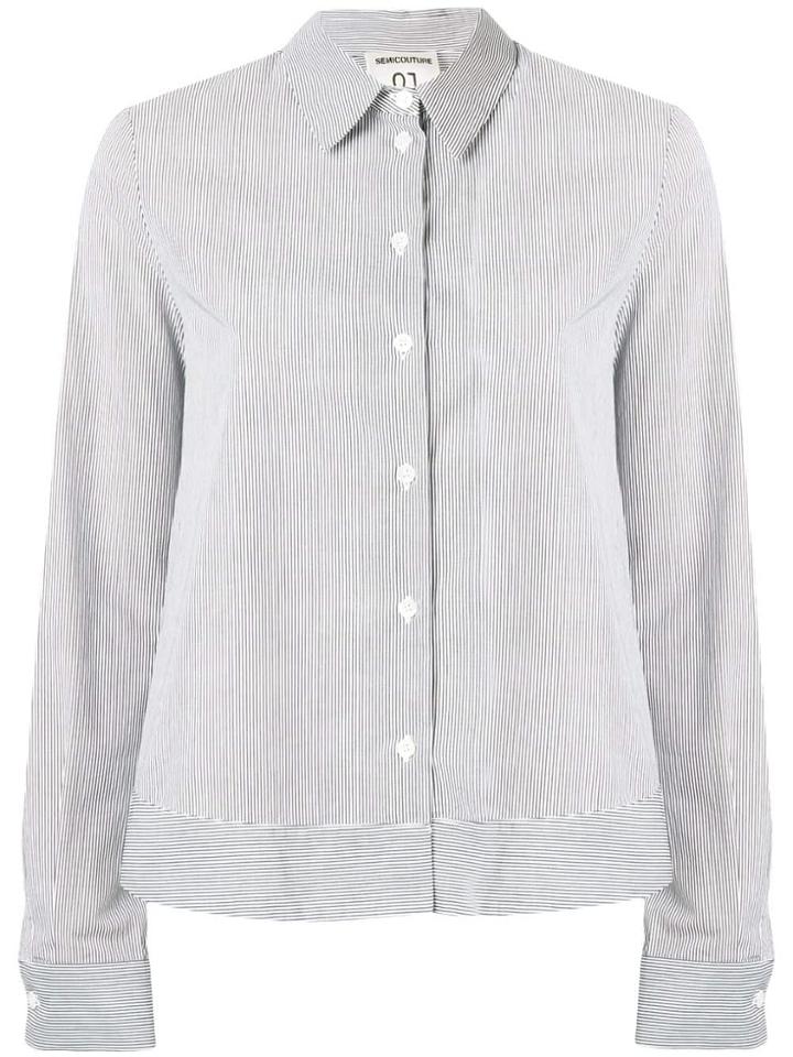 Semicouture White Pinstripe Shirt
