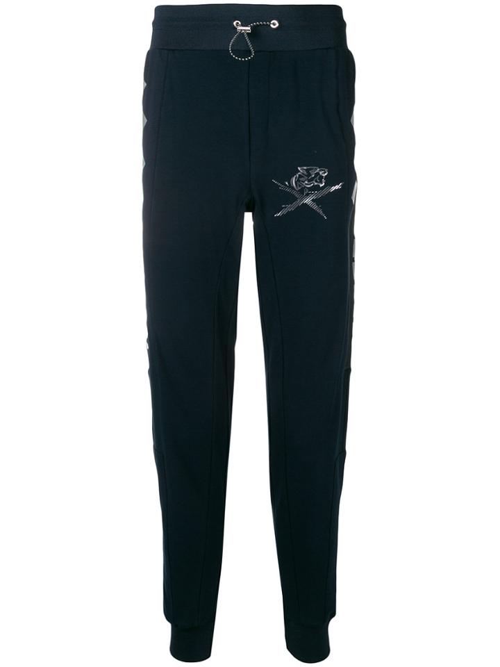 Plein Sport Logo Drawstring Track Trousers - Blue
