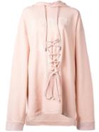Fenty X Puma - Front Lace Hoodie - Women - Cotton/polyester/spandex/elastane - S, Pink/purple, Cotton/polyester/spandex/elastane
