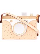 Charlotte Olympia Nostalgia Crossbody Bag, Women's, Nude/neutrals, Leather/metal/acetate