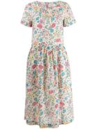 Ymc Floral Printed Day Dress - Neutrals