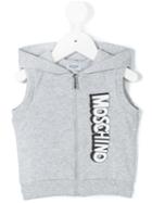 Moschino Kids - Sleeveless Hoodie - Kids - Cotton/spandex/elastane - 9-12 Mth, Grey