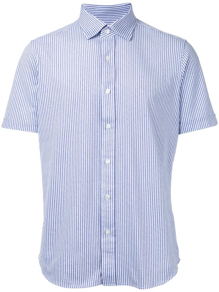 Estnation - Striped Shirt - Men - Cotton - Xl, Blue, Cotton