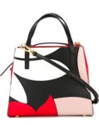Marni Floral Print Tote, Women's, Red, Calf Leather