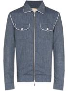 Prévu Galli Linen Shirt Jacket - Blue