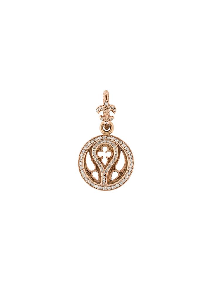 Loree Rodkin 14kt Rose Gold And Diamond Quatrefoil Pendant - Metallic
