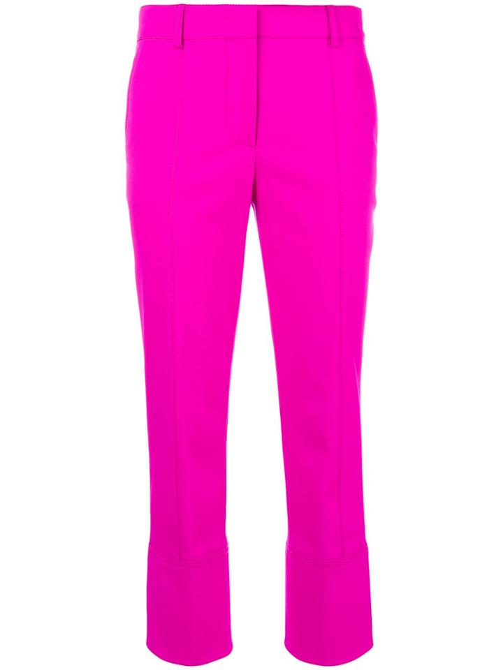 Emilio Pucci Tailored Cropped Trousers - Pink & Purple