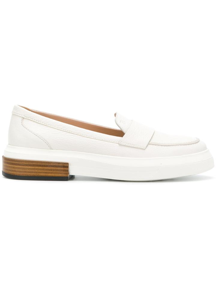 Tod's Flatform Penny Loafers - White