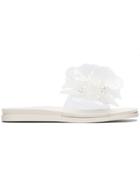 Simone Rocha Faux Pearl And Flower Jelly Sandals - White