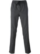 Dolce & Gabbana Houndstooth Pattern Pants, Men's, Size: 52, Black, Cotton/calf Leather/spandex/elastane/virgin Wool