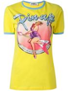 Jeremy Scott Pin-up Print T-shirt, Women's, Size: Medium, Yellow/orange, Cotton