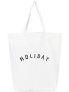 Holiday - 'holiday' Tote - Women - Cotton - One Size, White, Cotton